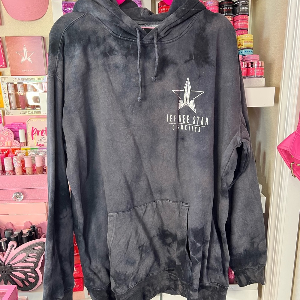 Rare Jeffree Star Cosmetics Black Onyx Tie Dye Hoodie Size XL